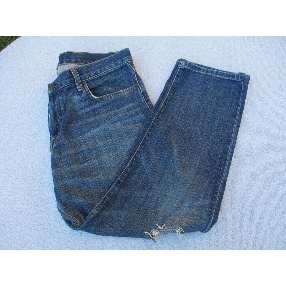 Current Elliott Boyfriend Jeans Women's 28 Denim Med Wash Low Rise Cropped Ankle